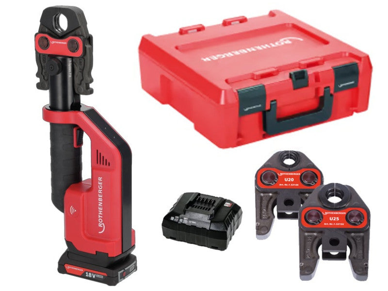 Rothenberger TH Romax Compact III Elektrohydraulische Crimppresse 18V + 3 Backen 