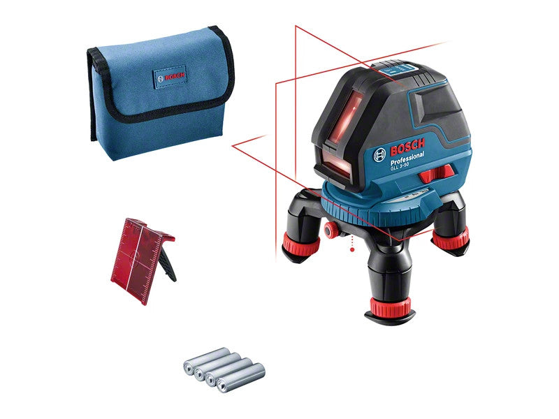 Bosch Professional niveau laser GLL 3-50 laser rouge 3 lignes portée 10m