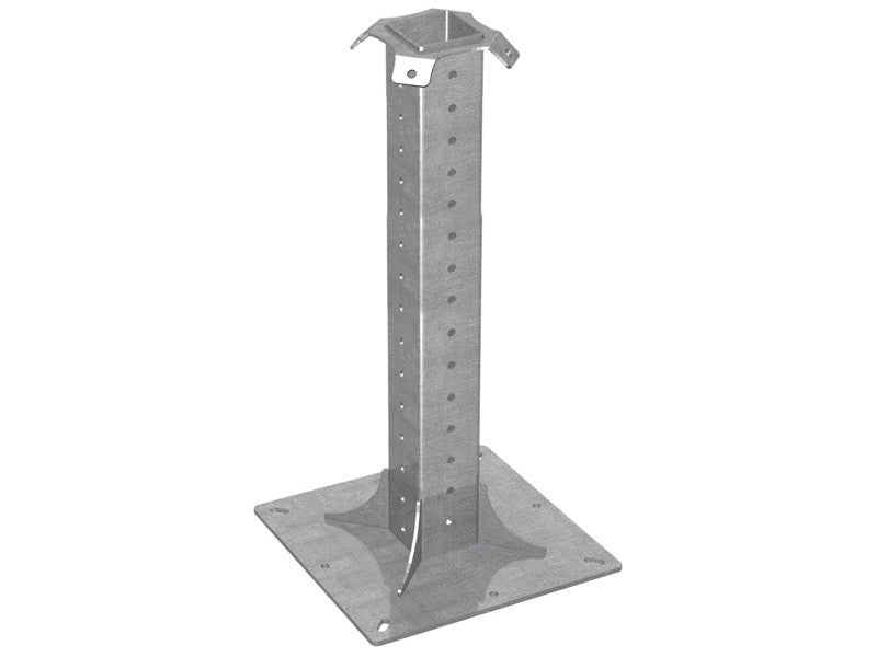 Support base télescopique Rego en acier galvanisé pour lignes de vie Type C 1000mm