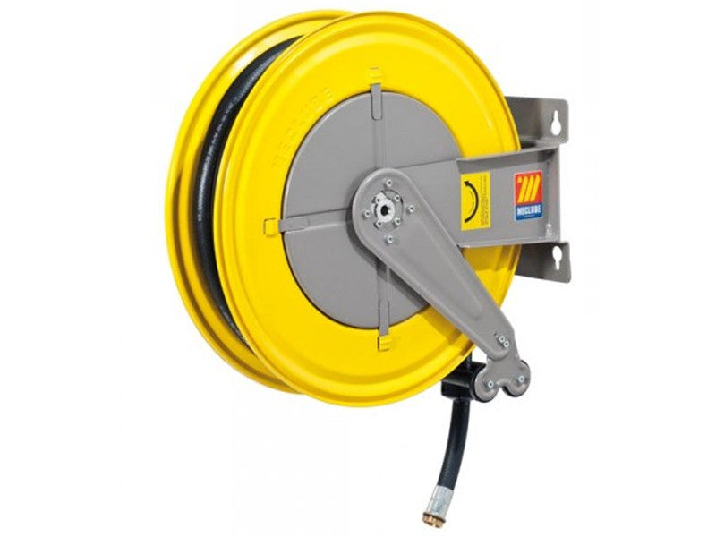 Meclube enrouleur de tuyau 25m acier antigel huile émulsionnée F-555