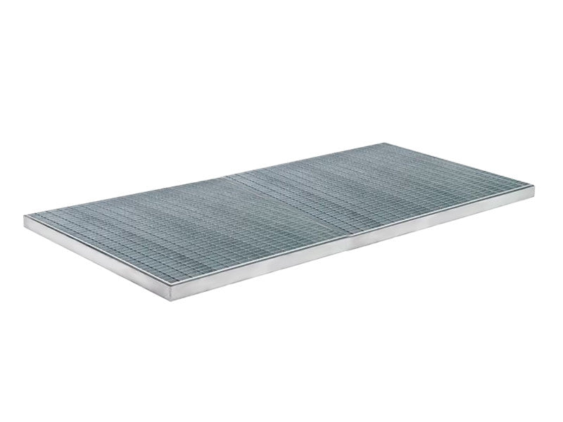 Plateforme de confinement carrossable Carvel 500x1020mm en acier galvanisé, capacité 20 litres