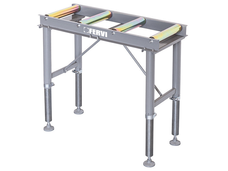 Przenośnik rolkowy Fervi R001/04 z niezależnymi nóżkami, regulacją wysokości, 1000x460mm