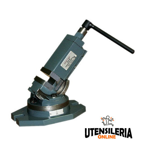 Optimum étau à vis à deux axes modèle ZAS 50 50 mm inclinable 90° base pivotante 360°
