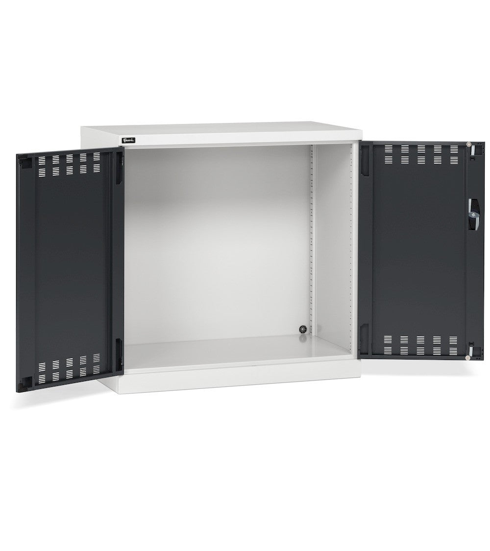 Armoire portes battantes à fentes Fami Perfom 54x27 EH 1023x555x1000, portée 800 Kg - Gris+Anthracite RAL 7035+7016