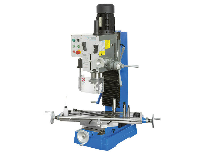 Fraiseuse-perceuse d'établi Fervi T044/400V avec transmission à engrenages 1,5kW