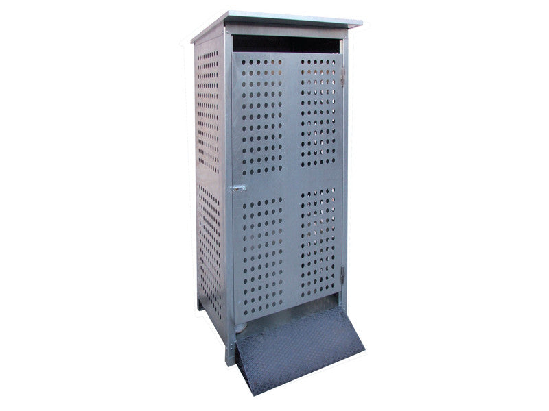 Armoire de stockage extérieur 4 bouteilles de gaz Carvel 600x600x2100mm avec rampe