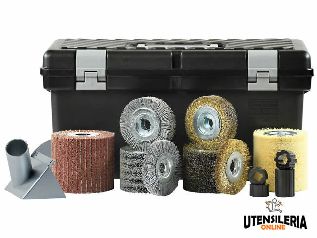 Kit accessoires brossage bois Eisenblaetter rouleaux plastique acier mallette