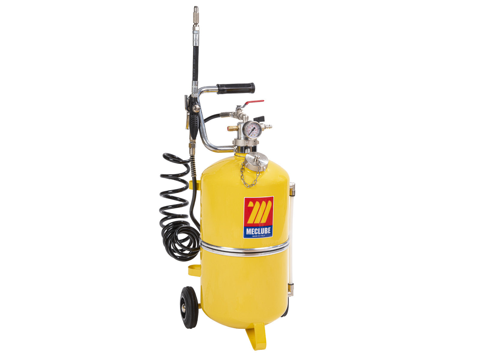 Meclube distributeur d'huile pneumatique 24 litres avec pistole flexible jaune