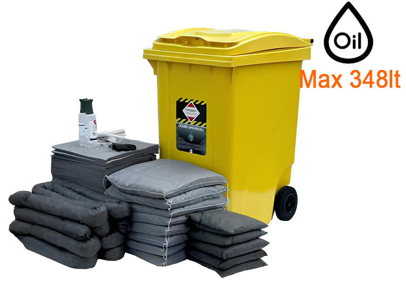 Conteneur roulant Carvel 625x860x1096mm avec matériau absorbant universel, 348lt