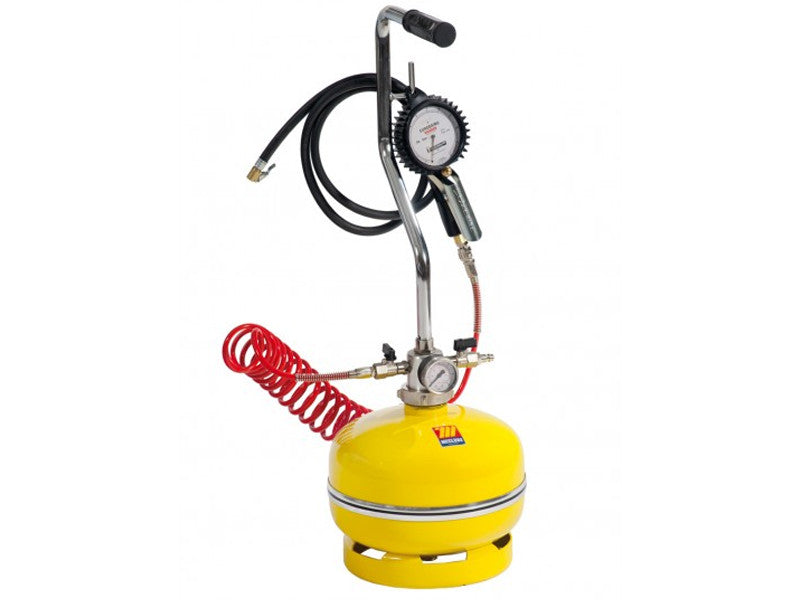 Meclube Gonfleur de pneus Portable 12 Litres Métal Jaune Charge Manuelle