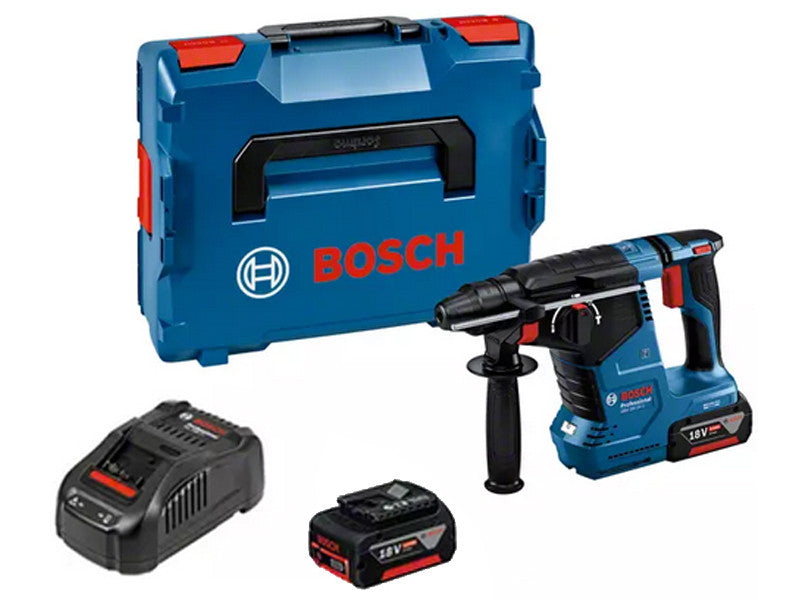 Bosch Professional akumulatorowa młotowiertarka GBH 18V-24 C SDS Plus 2 akumulatory 5Ah L-BOXX