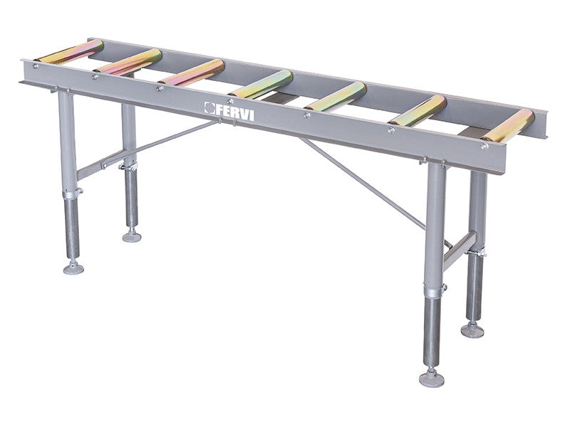 Regulowany stół rolkowy Fervi R001/07 z niezależnymi nóżkami, 2000x450mm