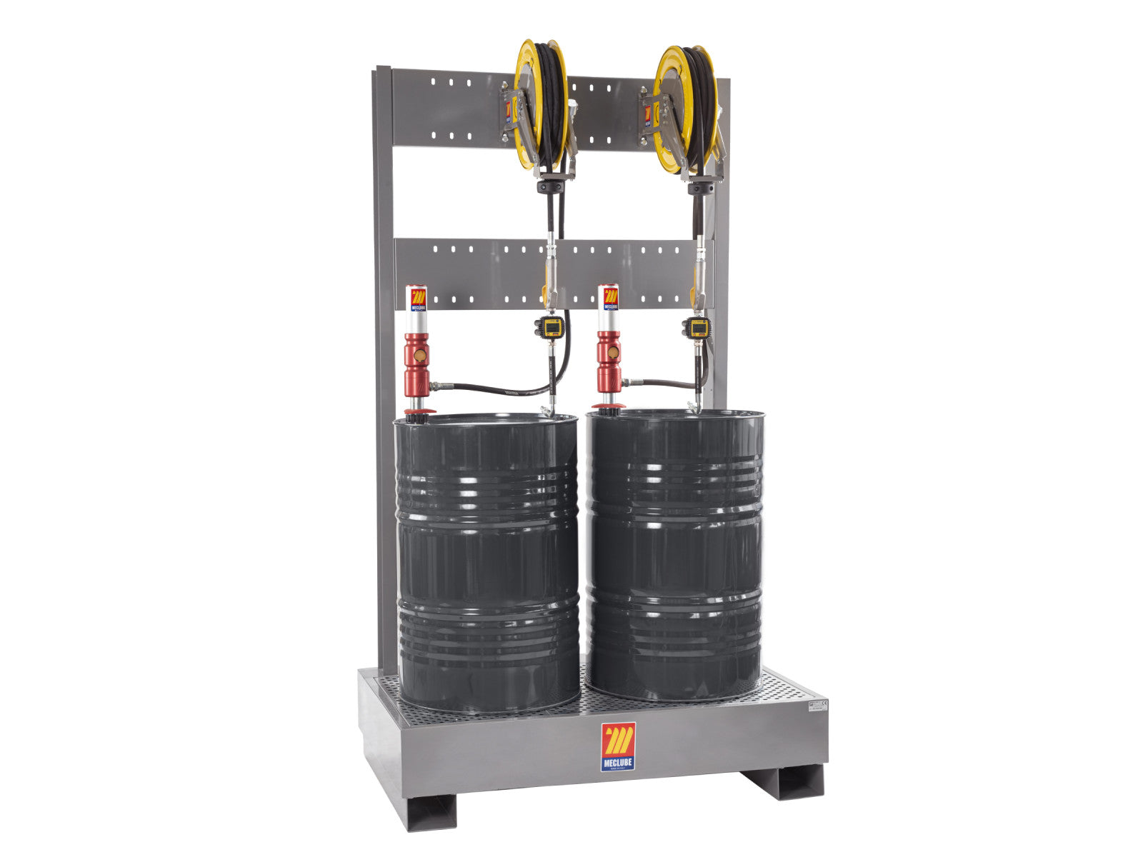 Poste de distribution d’huile Meclube 180-220 Litres Acier 2 Pompes Pneumatiques