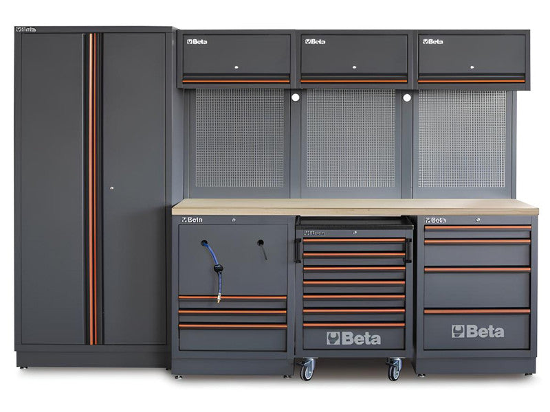 Beta utensili mobilier atelier modulaire C45PRO 2.0 HW plan de travail bois 2955x645x2000mm