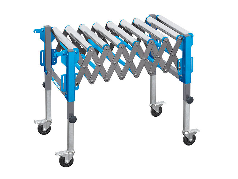 Convoyeur à rouleaux pantographe Fervi R003/09 réglable en hauteur, 1460x660x950mm