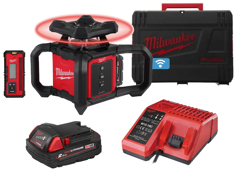 Milwaukee M18 Fuel RLOH Selbstnivellierender roter Rotationslaser 600 m