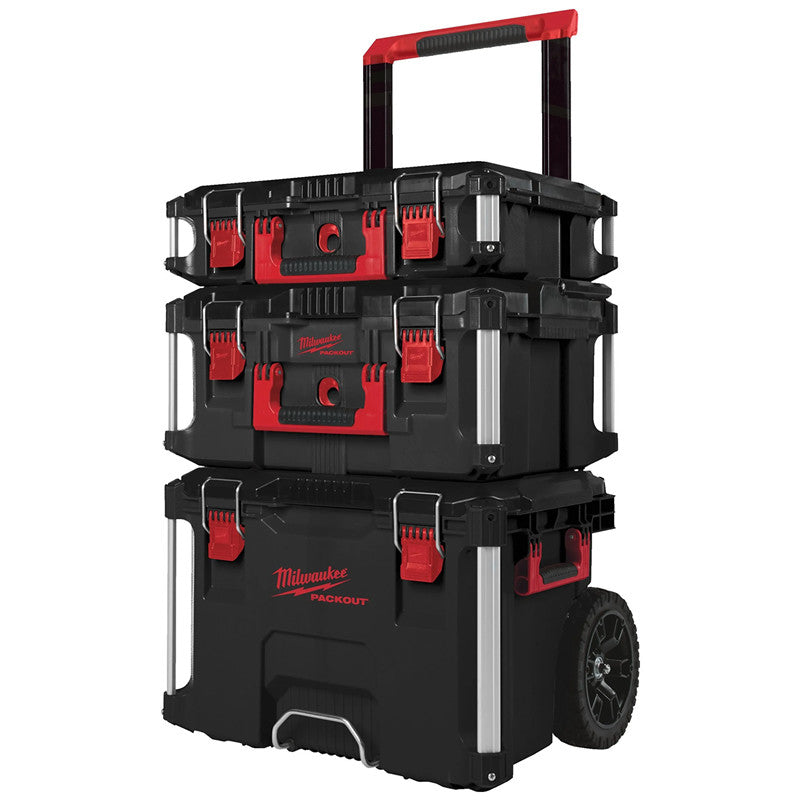 Milwaukee Modularer PACKOUT-Wagen mit 2 Koffern, 113 kg Tragkraft 