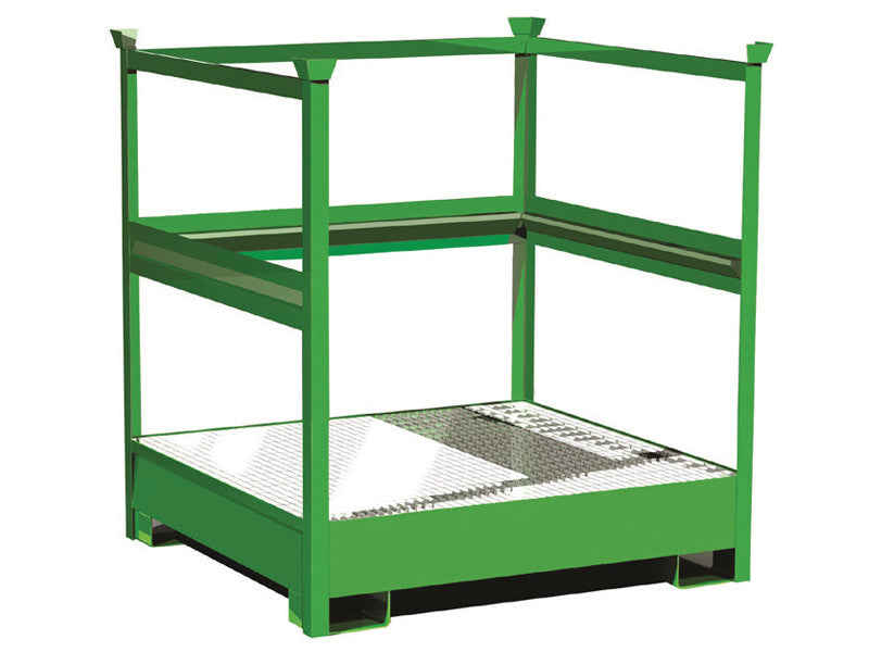 Bac de rétention avec châssis superposable Carvel 1430x930x1580mm liquides inflammables, 262lt