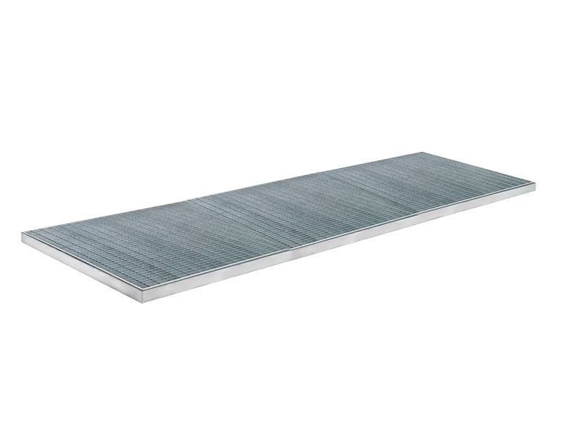 Plateforme de confinement carrossable Carvel 500x1500mm en acier galvanisé, capacité 30 litres