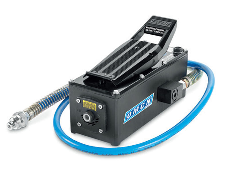 Hydropneumatische Pumpe OMCN 357/A mit flexiblem Schlauch und Schnellkupplung, 520 bar, 4500 cm³ 