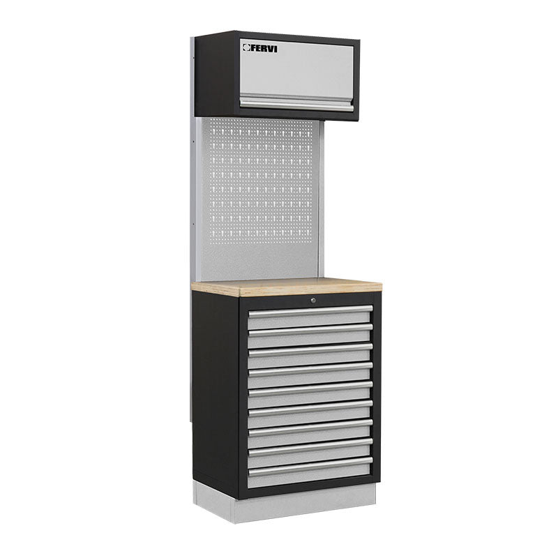 Module avec caisson à tiroirs A007R Fervi pour aménagement d’atelier