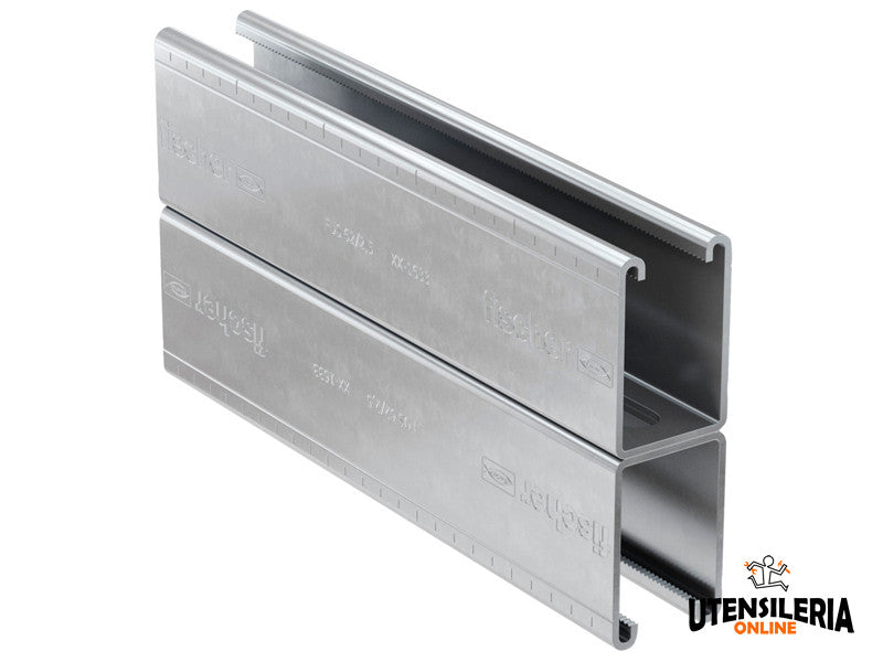 Fischer rail de montage FUS 62D/2,5 profilé en C acier galvanisé 6000 mm