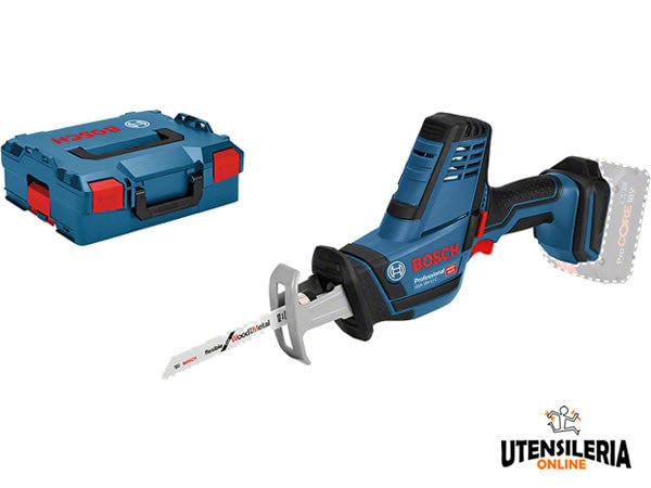 Bosch Professional scie sabre sans-fil GSA 18V-LI C compact avec 3 lames L-BOXX