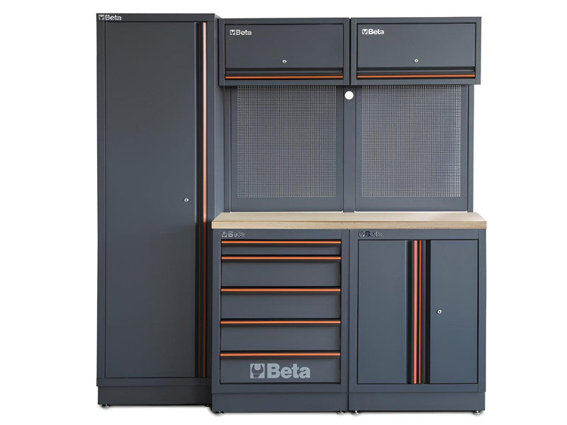 Beta Werkstattausrüstung C45PRO 2.0 BW 1960x645x2000mm graues Holz