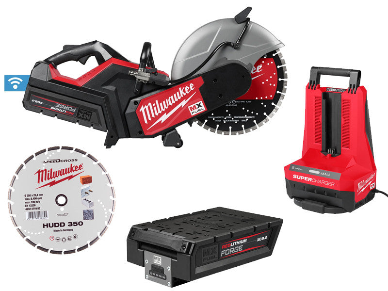 Milwaukee MX Fuel COS350G2 350-mm-Akku-Kettensäge für Nass- und Trockenschnitt 