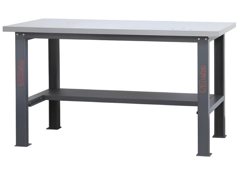 Beta utensili C58BC-X 160 cm anthrazitfarbene Werkbank mit 1000 kg Edelstahlplatte