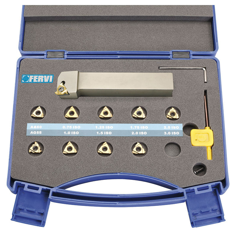 Fervi Outils de filetage pour extérieur KISER25 en kit 150 mm