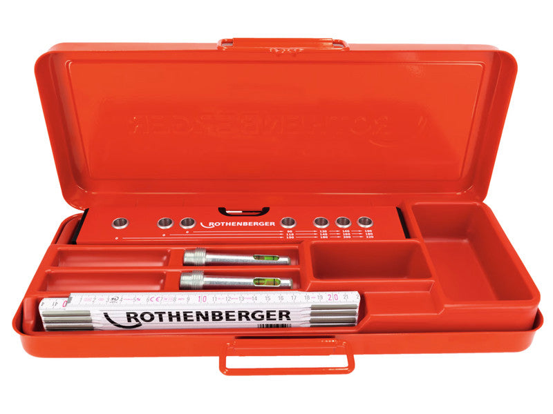 Rothenberger Set de Niveaux Rocheck 300 mm + 70 mm avec Mètre Pliable