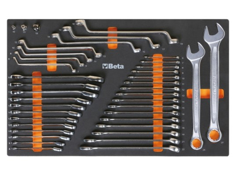 Beta M25 assortiment 40 clés combinées polygonales à cliquet thermoformé EVA