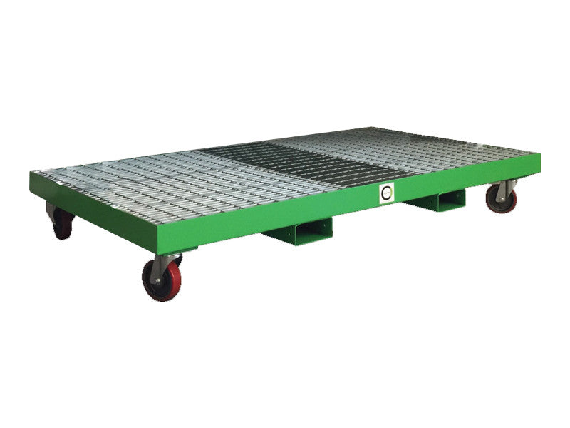 Bac de rétention mobile Carvel 2100x1250x200mm pour structure à 6 fûts, 525lt