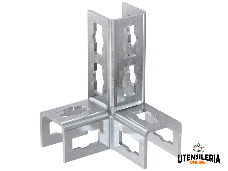 Fischer Équerre de connexion tri-dimensionnelle PFUF 3DR pour profilés FUS (10 pcs)