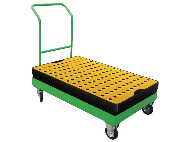 Chariot avec bac de récupération en polypropylène Carvel 1000x600x1170mm, capacité 60lt