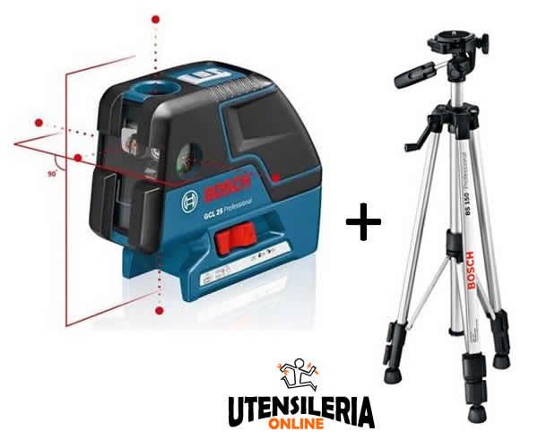 Bosch niveau laser GCL 25 Professional points et lignes avec trépied BT150