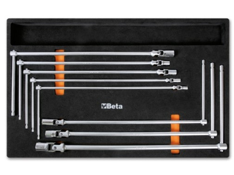 Beta assortiment M63 8 clés en T à douille hexagonale articulée thermoformage souple EVA
