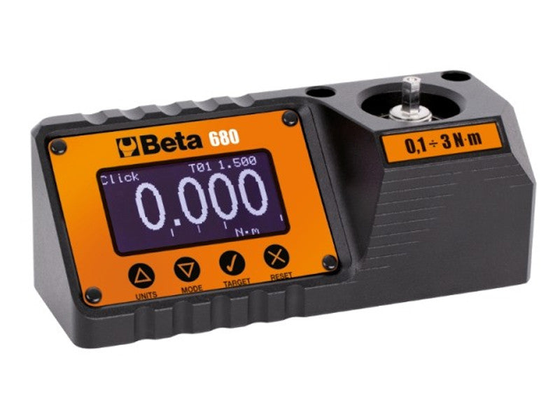 Cyfrowy miernik momentu obrotowego Beta Utensili 680/3 z kolorowym wyświetlaczem LCD 0,1-3 Nm