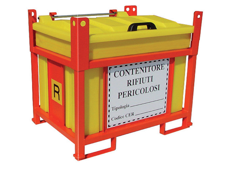 Conteneur en PP Carvel 1130x830x1040mm empilable pour déchets dangereux, 550lt
