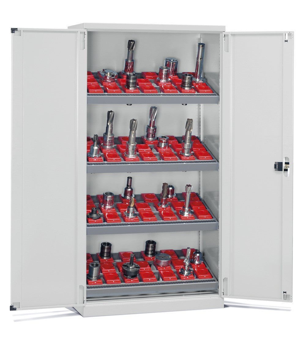 Armoire porte-outils NC Fami Perfom 1023x555x2000 mm avec tiroirs pour 84 porte-outils ISO40 – Gris RAL 7035