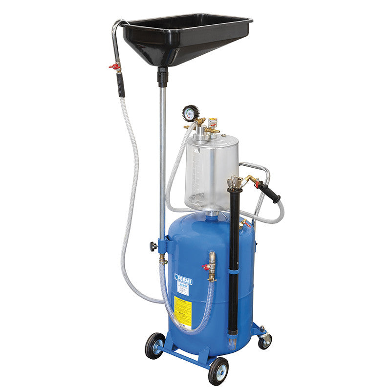 Aspirateur Récupérateur huile pneumatique réservoir de 70 litres + sonde Fervi 0596