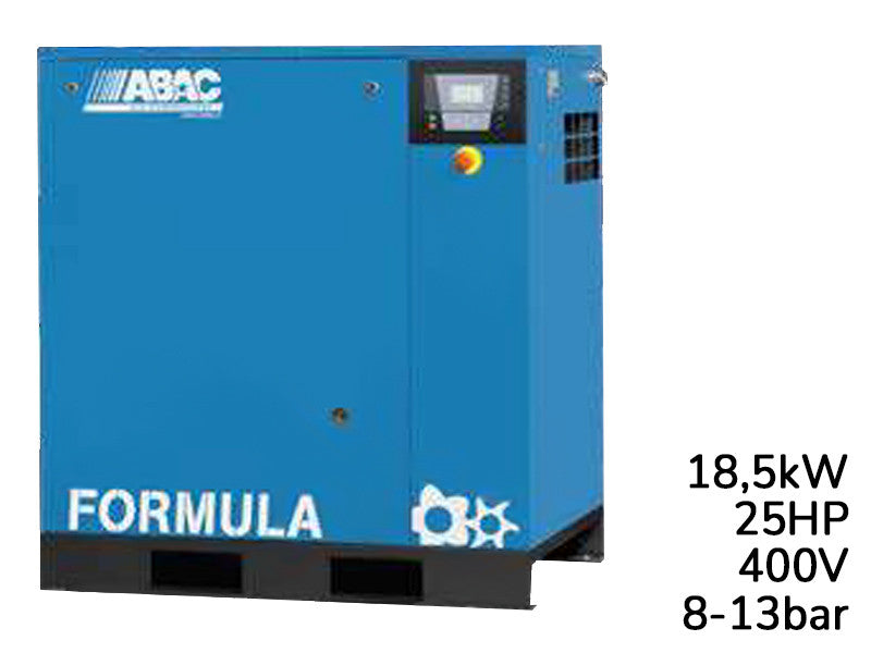 Abac compresseur à vis rotatif Formula E 18,5kW vitesse fixe avec sécheur 8 bar