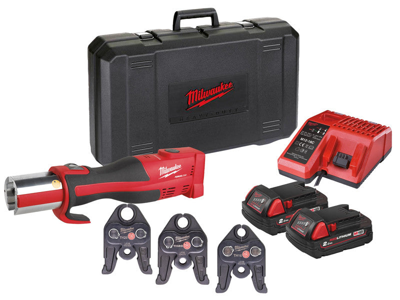 Milwaukee pressatrice hydraulique M18 BLHPT compacte kit avec batteries mâchoires TH