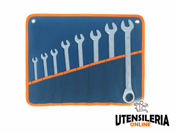 Abc Tools Jeu de 15 Clés Mixtes à Cliquet 6-27mm - Sacoche Rangement Incluse