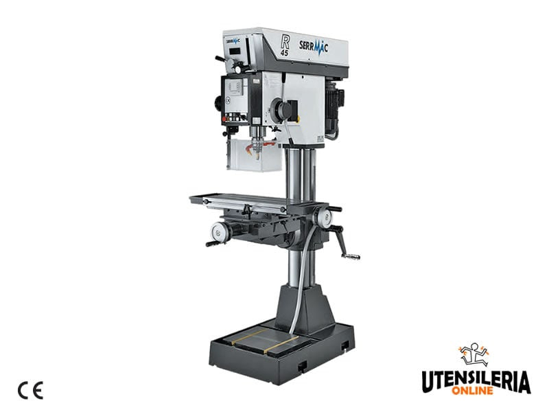 Serrmac R45 Säulenbohrmaschine mit Drehzahlregelung, ø 45 mm, Kreuztisch TC-Code 4023