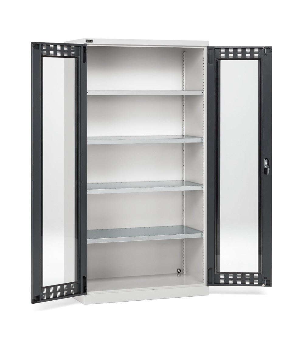 Armoire à portes battantes en polycarbonate Fami Perfom 1023x555x2000mm 4 étagères, charge 800 Kg - Bleu RAL 5012 - réf. PERFOM14009