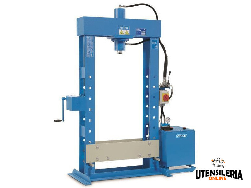 Omcn presse électrohydraulique 162-W 50 tonnes actionnement levier bleu
