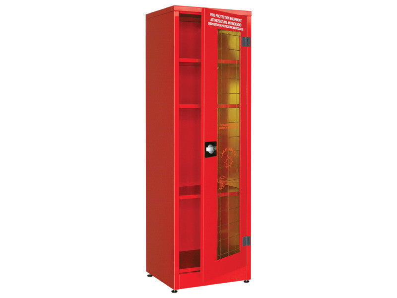 Szafa BHP na ŚOI Carvel 575x500x1850mm z drzwiami ze szkła łamliwego i 3 półkami