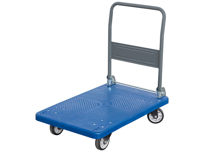 Chariot porte-colis Fervi C300 avec plateforme en PVC, capacité 300 kg